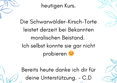 Feedback aus Kursen und Beratungen 8